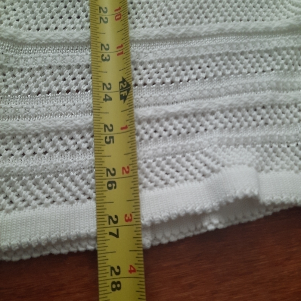 Rag & Bone White Crochet V-Neck Sweater Pullover size Large - Picture 5 of 8